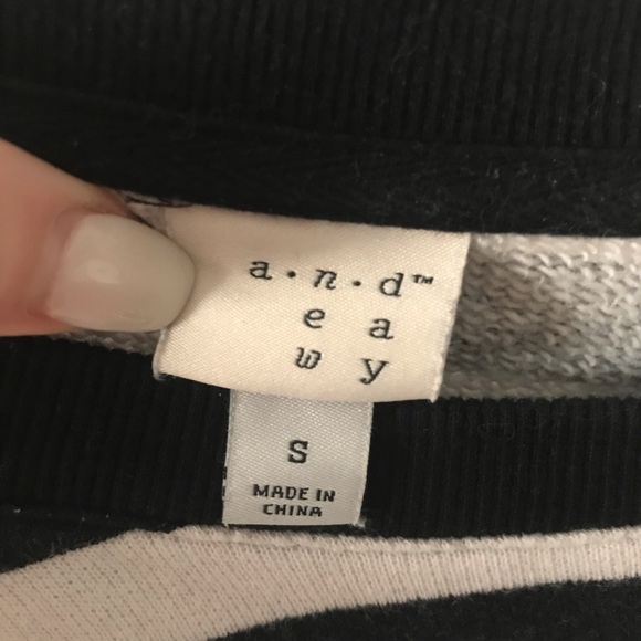 A New Day black and white striped tie sweatshirt - Picture 6 of 7